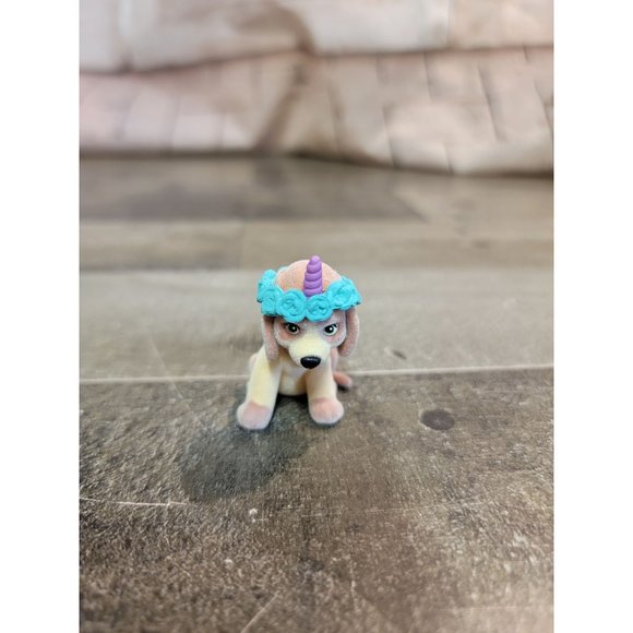 Fuzzy Unicorn dog‎ flower crown toy figure - Picture 2 of 6